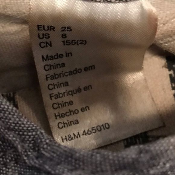 H&M slip on boat shoes blue Jean size 8 toddler - Picture 6 of 6